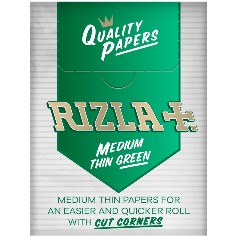 100% Genuine Rizla Green Standard Regular Rolling Papers 25-100 Booklets