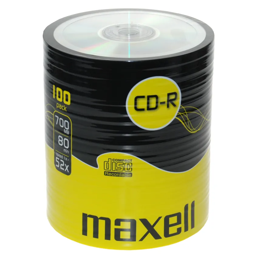 Maxell CD-R 80 700MB 80min 52x 100 Pack Shrink Wrap - Anand